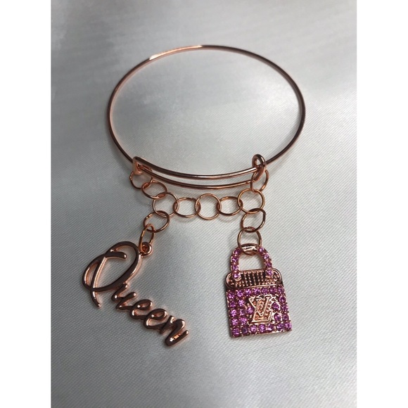 Hand Crafted Jewelry - Queen Rose gold chain bangle